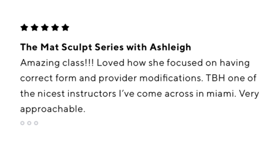 review for ashleigh